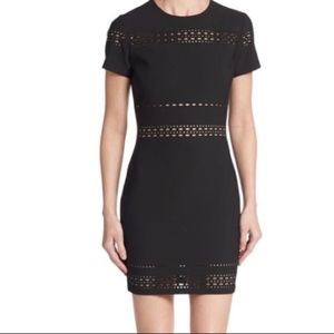 Elizabeth and James laser-cut Ari dress in black